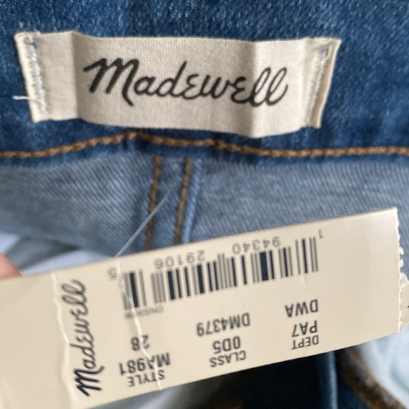 MADEWELL 10” High Rise Skinny Jeans in Demit Wash / Size 28 / NWT - Picture 6 of 9